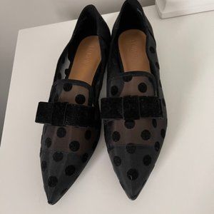 Polkadot bow flats